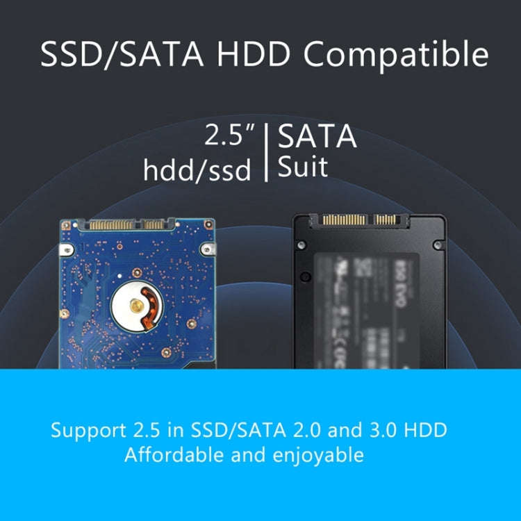 Richwell SATA R23-SATA-1TGB 2.5 inch USB3.0 Interface Mobile Hard Disk Drive, Capacity: 1TB(Black)