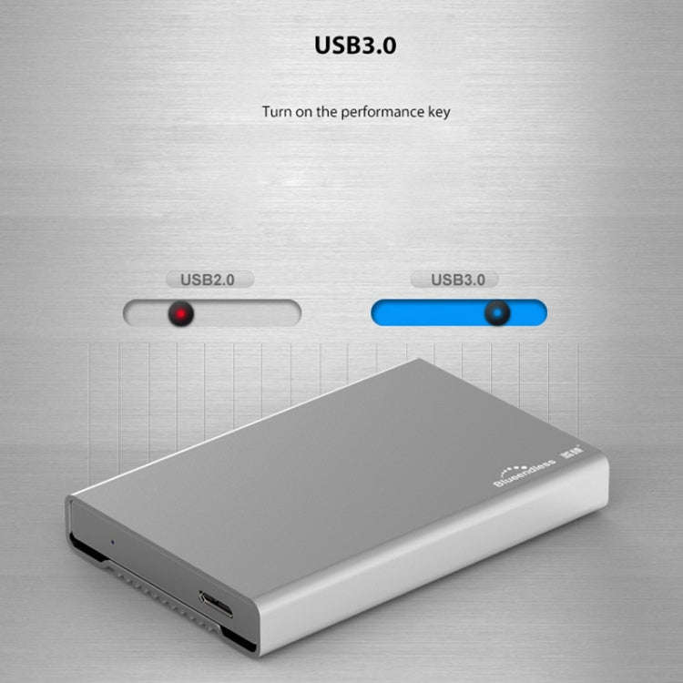 Blueendless U23Q SATA 2.5 inch Micro B Interface HDD Enclosure with USB-C / Type-C to USB 3.0 Cab...