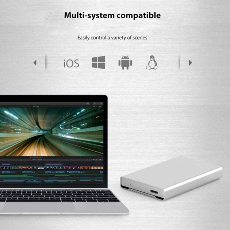 Blueendless U23Q SATA 2.5 inch Micro B Interface HDD Enclosure with USB-C / Type-C to USB 3.0 Cab...