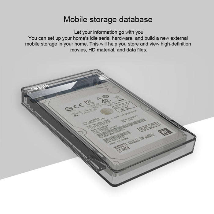SEATAY HD213 Tool Free Screwless SATA 2.5 inch USB 3.0 Interface HDD Enclosure, The Maximum Suppo...