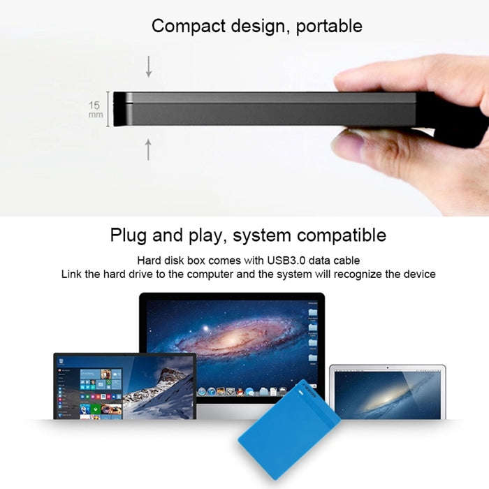 SEATAY HD213 Tool Free Screwless SATA 2.5 inch USB 3.0 Interface HDD Enclosure, The Maximum Suppo...
