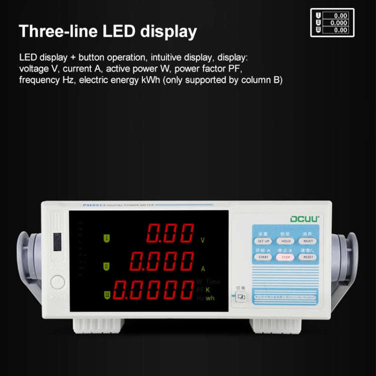 DCUU PM9915 Intelligent Electrical Parameters Measuring Instrument (EU Plug)