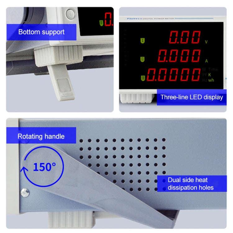 DCUU PM9915 Intelligent Electrical Parameters Measuring Instrument (EU Plug)
