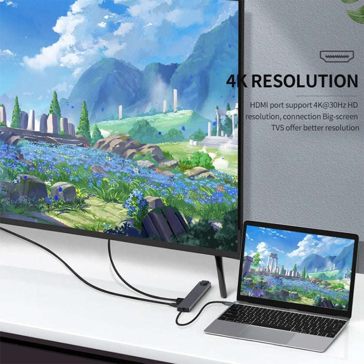 10 in 1 USB-C / Type-C Iinterface Docking Station Multi-function HUB