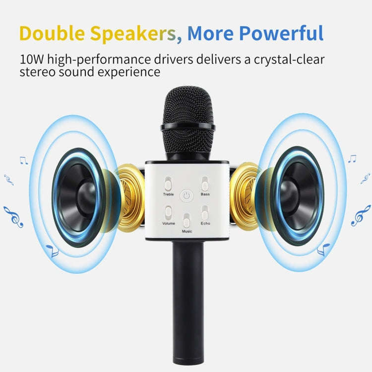 SDRD SD-08 Double Speakers High Sound Quality Handheld KTV Karaoke Recording Bluetooth Wireless C...