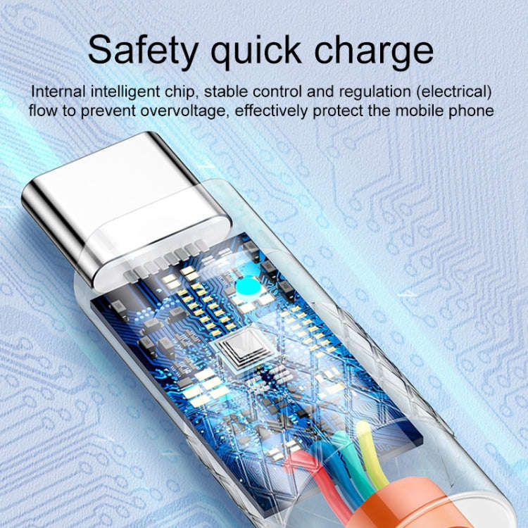 Mech Series 6A 120W USB to USB-C / Type-C Metal Plug Silicone Fast Charging Data Cable, Length: 1...