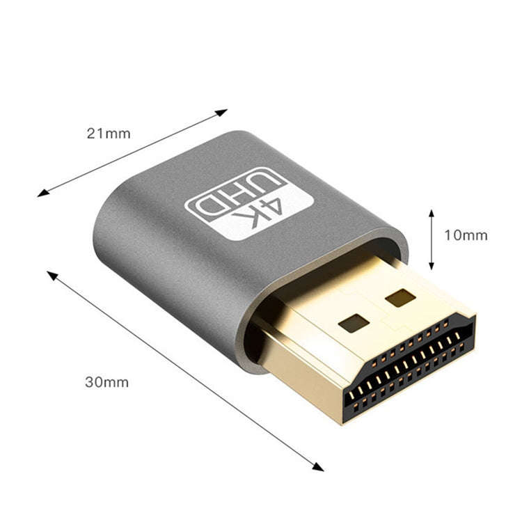 VGA Virtual Display Adapter HDMI 1.4 DDC EDID Dummy Plug Headless Display Emulator (Silver)