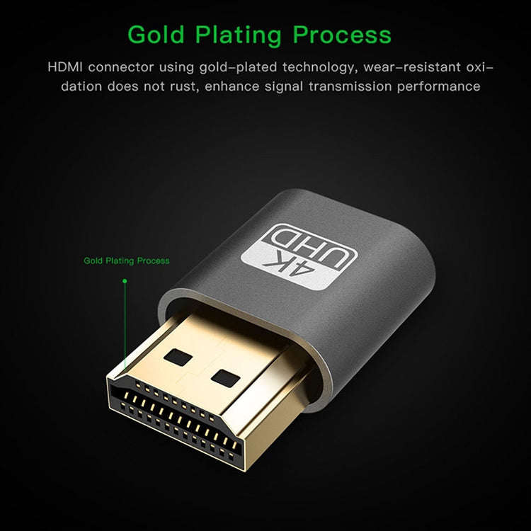 VGA Virtual Display Adapter HDMI 1.4 DDC EDID Dummy Plug Headless Display Emulator (Silver)