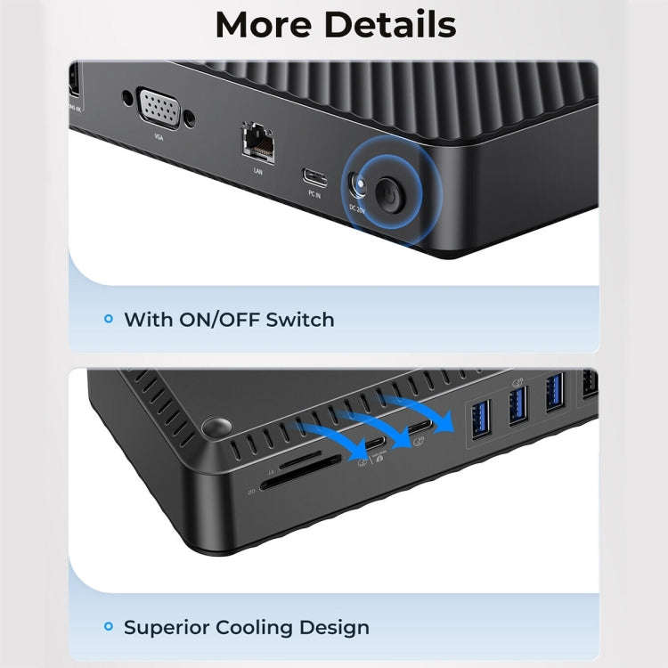 ORICO DKA20-BK-BP 10Gbps 20 in 1 Type-C 3.0 HUB Docking Station(EU Plug)