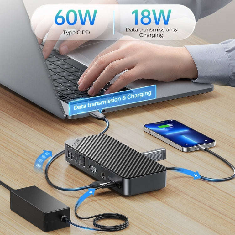 ORICO DKA20-BK-BP 10Gbps 20 in 1 Type-C 3.0 HUB Docking Station(EU Plug)