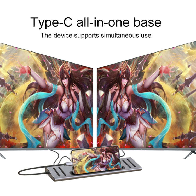 Onten 9199 12 in 1 USB-C / Type-C to USB-C / Type-C + TF / SD Card Slot + RJ45 + 3.5mm Audio + PD...
