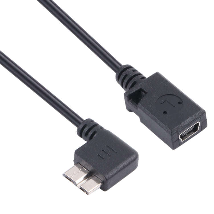 Mini USB Female to Micro-B 3.0 Male Data Charging Cable