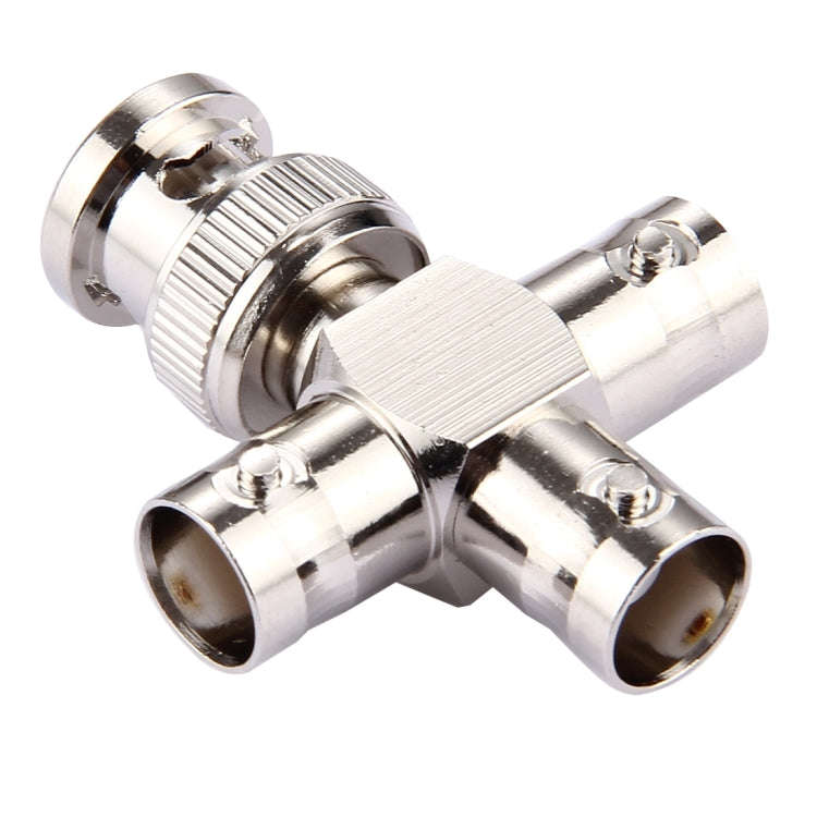 2 PCS 1 x BNC Male to 3 x BNC Female Connector,  Cross Type