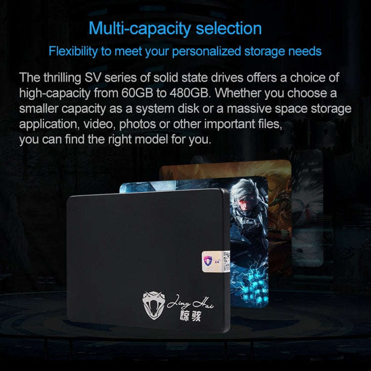 JingHai SV Series 2.5 inch SATA III Solid State Drive, Flash Architecture: TLC, Capacity: 480GB
