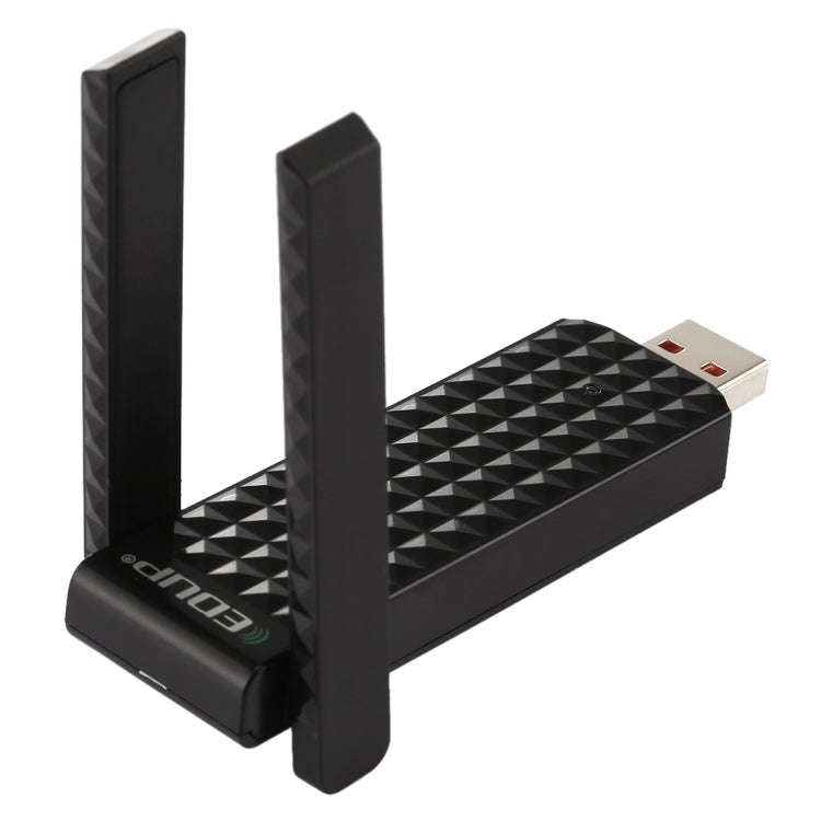EDUP EP-AC1625 600Mbps 2.4G / 5.8GHz Dual Band Wireless 11AC USB 2.0 Adapter Network Card with 2 ...