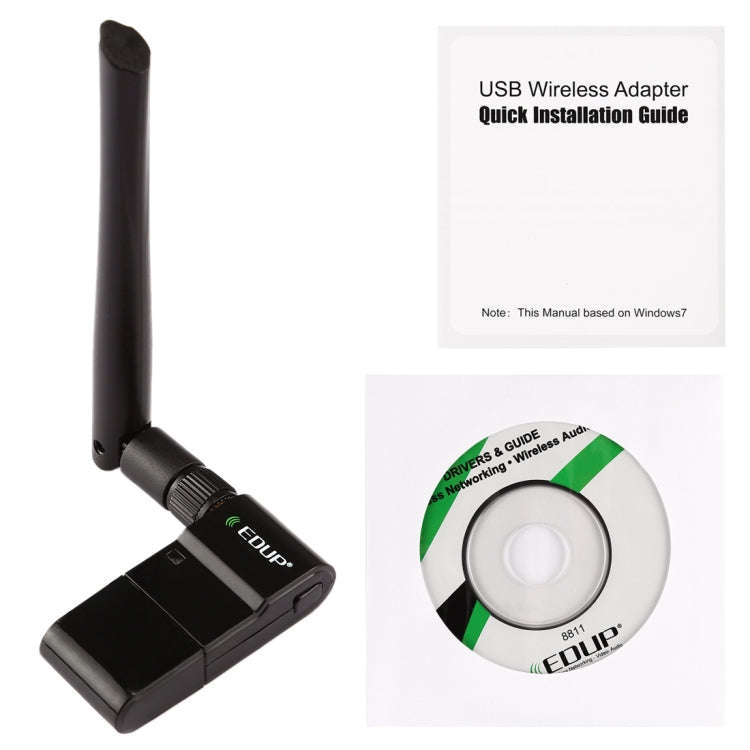 EDUP EP-AC1635 600Mbps Dual Band Wireless 11AC USB Ethernet Adapter 2dBi Antenna for Laptop / PC(...