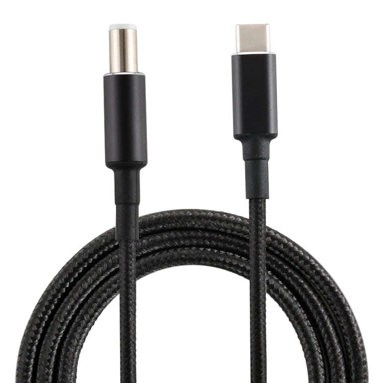 PD 100W 7.4 x 0.6mm Male to USB-C / Type-C Male Nylon Weave Power Charge Cable for Dell, Cable Le...