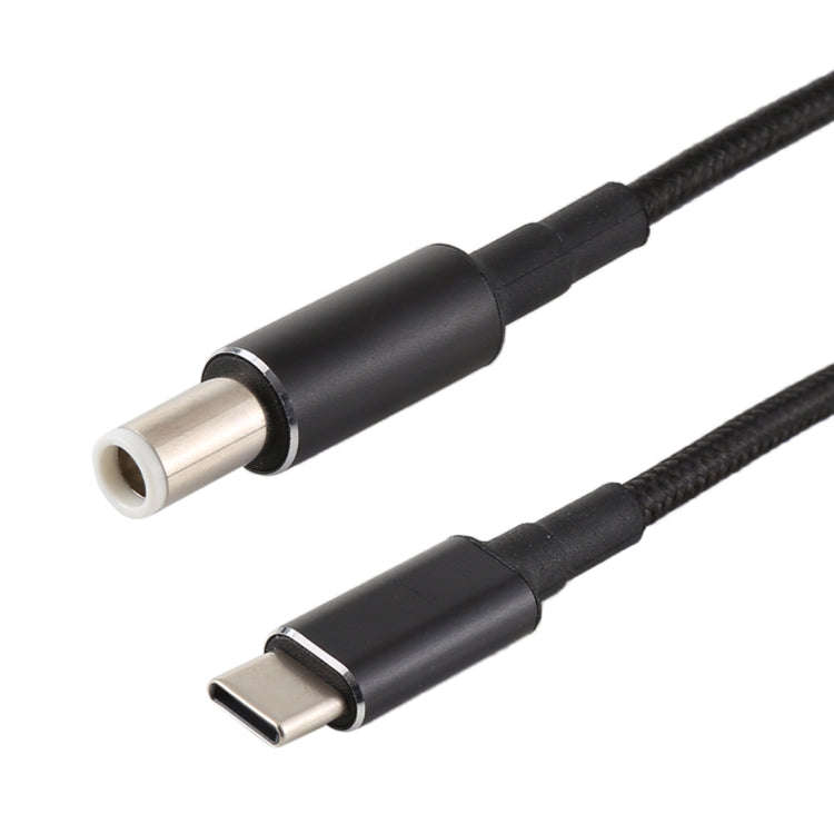 PD 100W 7.4 x 0.6mm Male to USB-C / Type-C Male Nylon Weave Power Charge Cable for Dell, Cable Le...