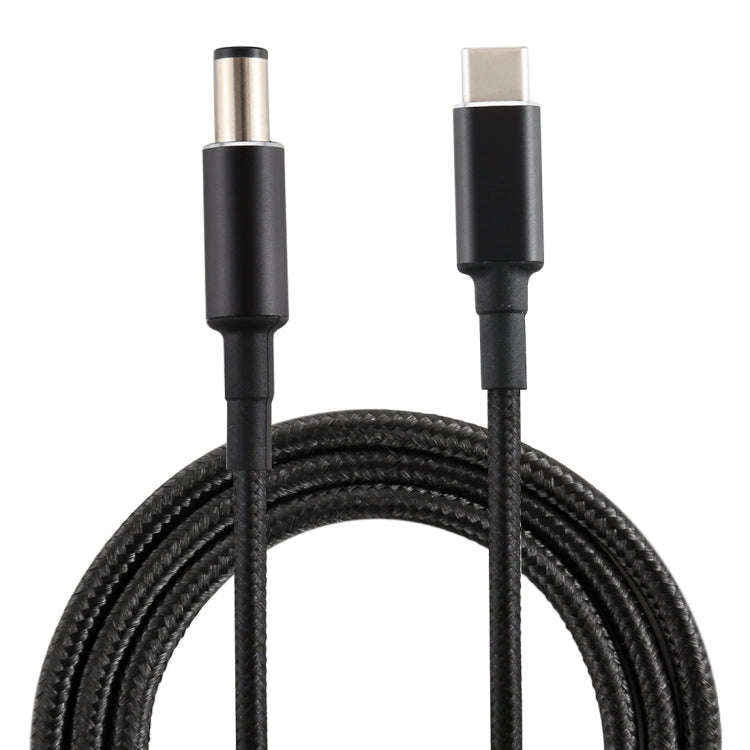 PD 100W 7.4 x 0.6mm Male to USB-C / Type-C Male Nylon Weave Power Charge Cable for HP, Cable Leng...