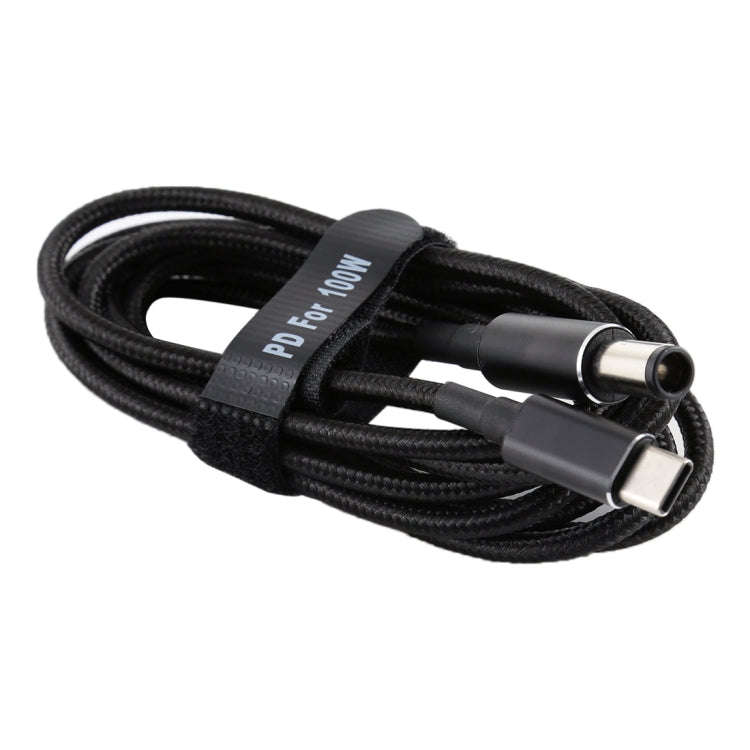 PD 100W 7.4 x 0.6mm Male to USB-C / Type-C Male Nylon Weave Power Charge Cable for HP, Cable Leng...