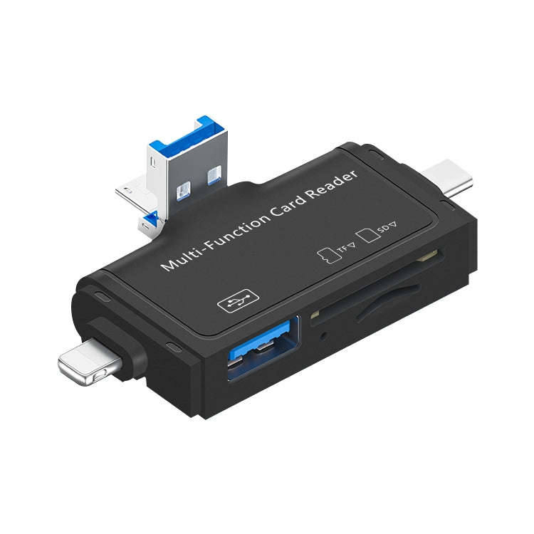 7 In 1 USB 3.0 Card Reader (Black)