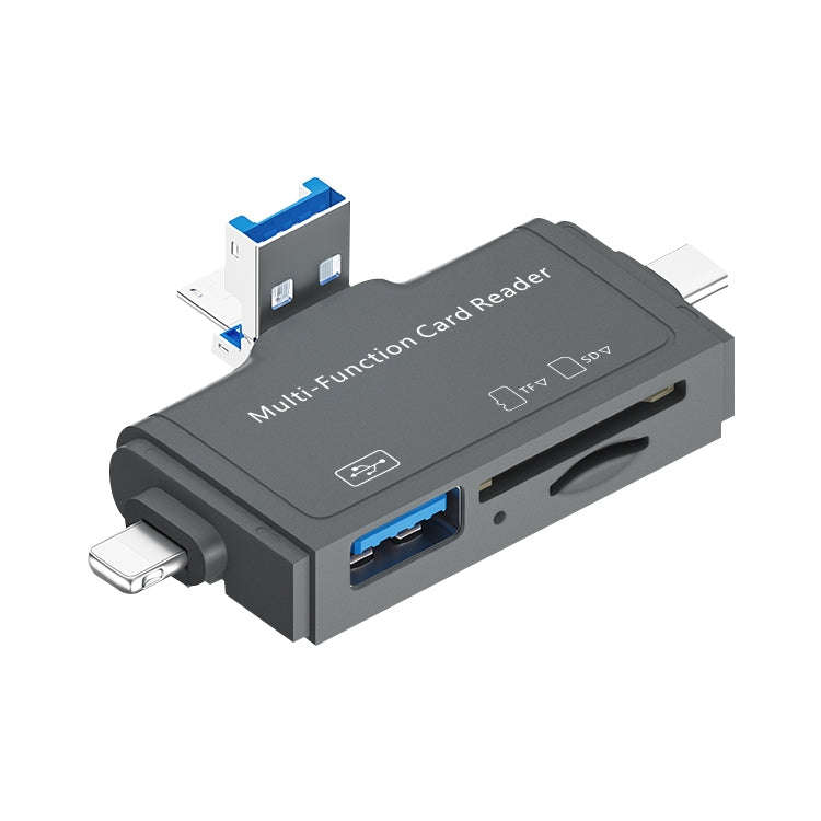 7 In 1 USB 3.0 Card Reader (Dark Gray)