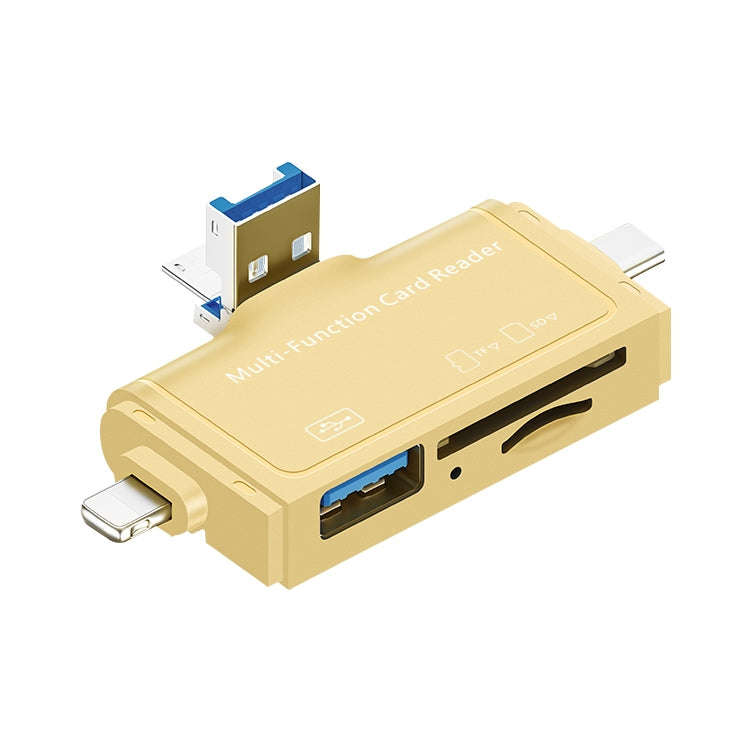 7 In 1 USB 3.0 Card Reader (Gold)