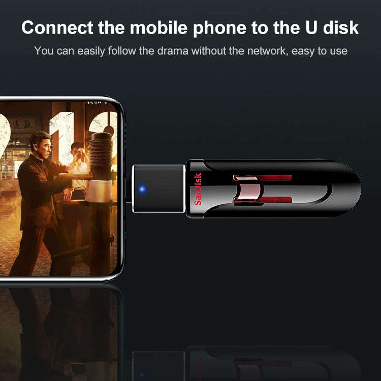 USB to Type-C / USB-C OTG USB Flash Driver (Black)