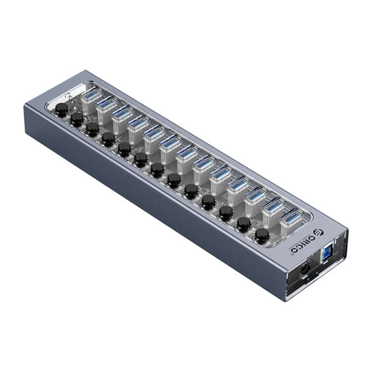 ORICO AT2U3-13AB-GY-BP 13 Ports USB 3.0 HUB with Individual Switches & Blue LED Indicator, US Plug