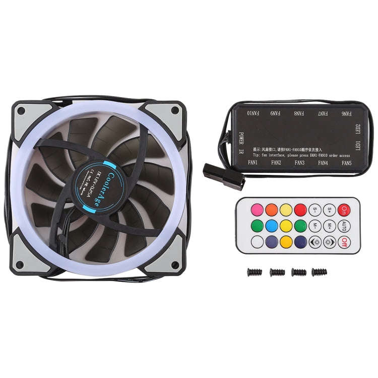 3 PCS CoolerAge DC 12V - 0.25A 2500PRM Remote Cotrol Computer Cooler Cooling Case Fan with Adjust...