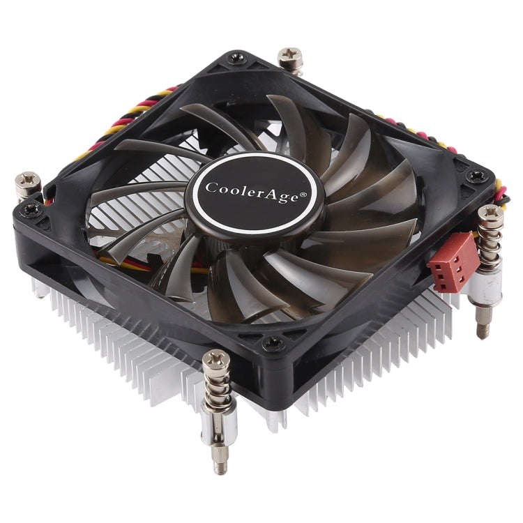 CoolerAge 1155-1U DC 12V 2000PRM 30.5cfm Copper Core Heatsink Hydraulic Bearing Cooling Fan CPU C...