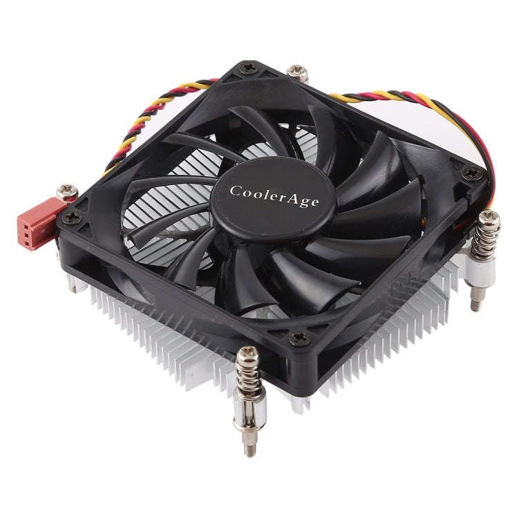 CoolAge 1155-1U DC 12V 2000PRM 30.5cfm Aluminum Heatsink Hydraulic Bearing Cooling Fan CPU Coolin...