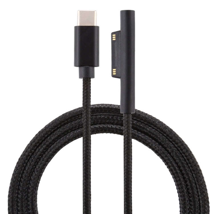 USB-C / Type-C to 6 Pin Nylon Male Power Cable for Microsoft Surface Pro 3 / 4 / 5 / 6 Laptop Ada...