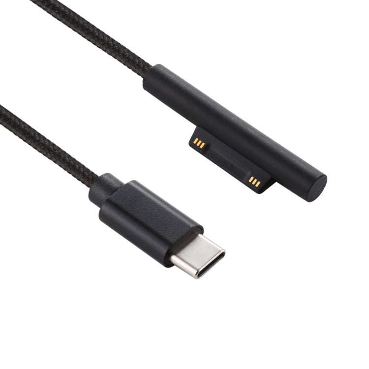 USB-C / Type-C to 6 Pin Nylon Male Power Cable for Microsoft Surface Pro 3 / 4 / 5 / 6 Laptop Ada...