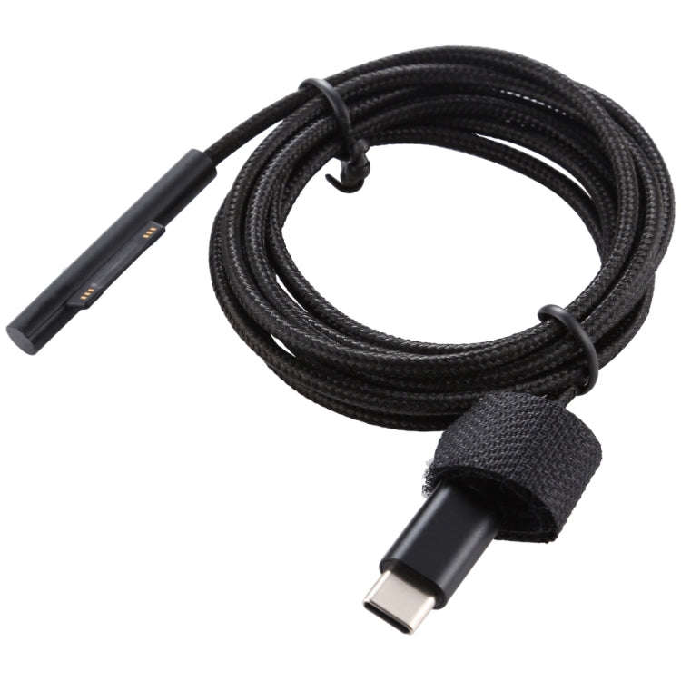 USB-C / Type-C to 6 Pin Nylon Male Power Cable for Microsoft Surface Pro 3 / 4 / 5 / 6 Laptop Ada...