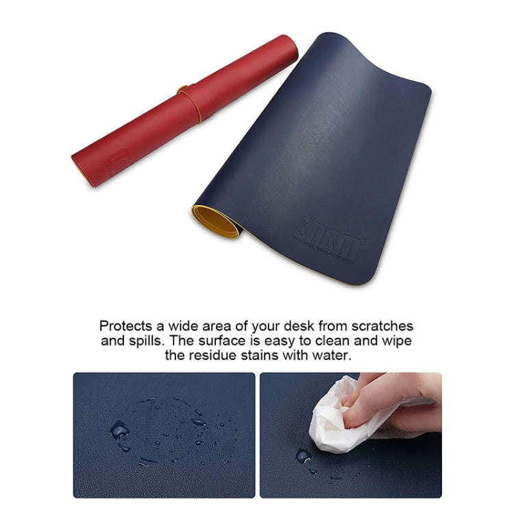BUBM Multifunction Super Large Non-slip PU Leather Single-sided Mouse Pad Office Desk Mat, Size: ...