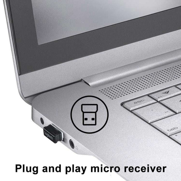 Logitech M330 Wireless Optical Mute Mouse with Micro USB Receiver (White)