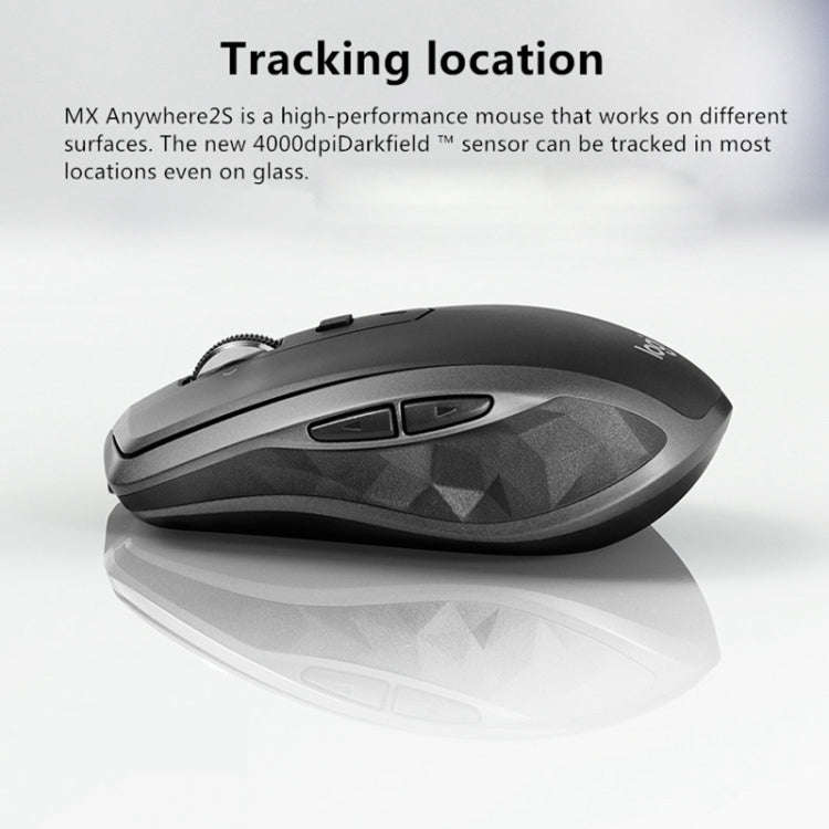 Logitech MX Anywhere 2S 4000DPI Bluetooth + Unifying Dual-mode Rechargeable Symmetrical Design Wi...