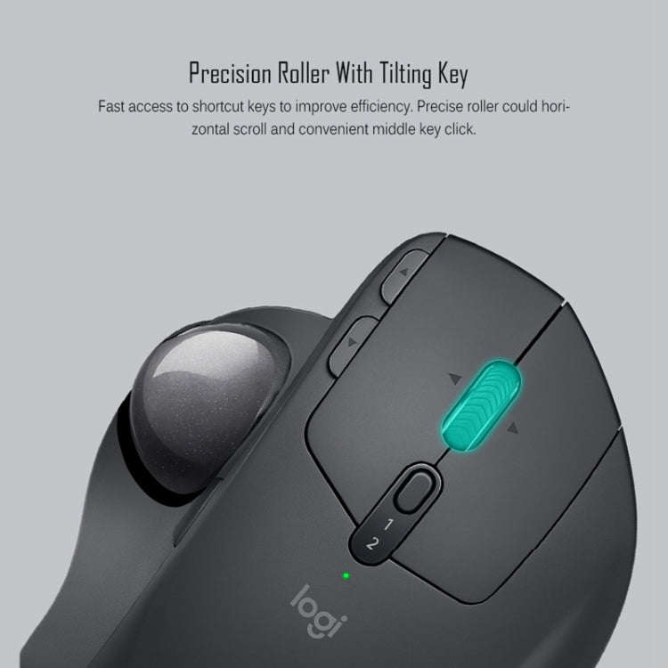 Logitech MX ERGO 440DPI Bluetooth + Unifying Dual-mode Wireless Trackball Optical Mouse(Black)