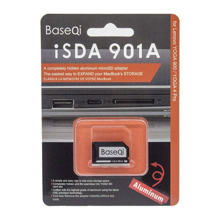 BASEQI Hidden Aluminum Alloy High Speed SD Card Case for Dell Inspiron 7000 14 inch Laptop