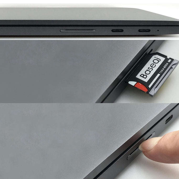 BASEQI Hidden Aluminum Alloy SD Card Case for Xiaomi Pro 15.6 inch MX250 Laptop