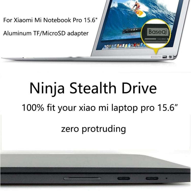 BASEQI Hidden Aluminum Alloy SD Card Case for Xiaomi Pro 15.6 inch GTX1050 Laptop