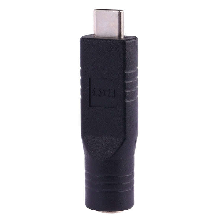 5.5 x 2.1mm Female to USB-C / Type-C Male Plug Adapter Connector
