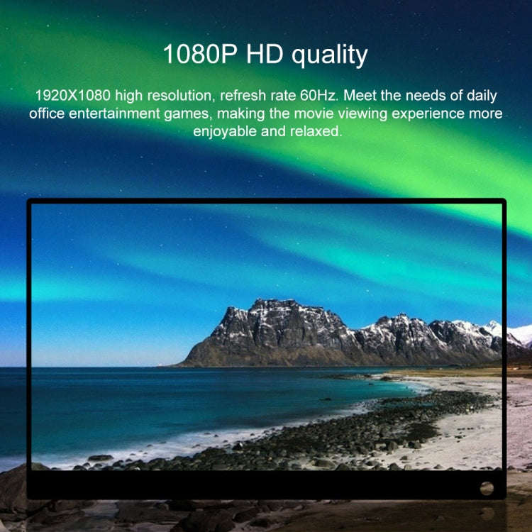 15.6 inch 1080P 178 Degree Wide Angle HD Portable IPS LED Display Monitor