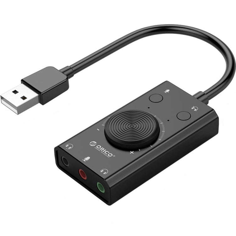 ORICO SC2 Multi-function USB External Driver-free Sound Card with 2 x Headset Ports & 1 x Microph...