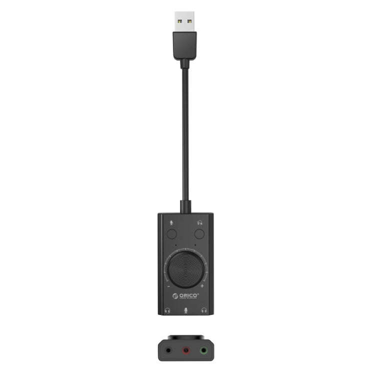 ORICO SC2 Multi-function USB External Driver-free Sound Card with 2 x Headset Ports & 1 x Microph...