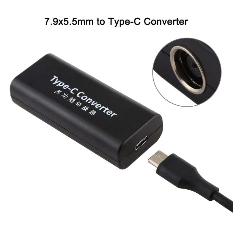 DC 7.9 x 5.5mm Power Jack Female to USB-C / Type-C Female Power Connector Adapter with 15cm USB-C...