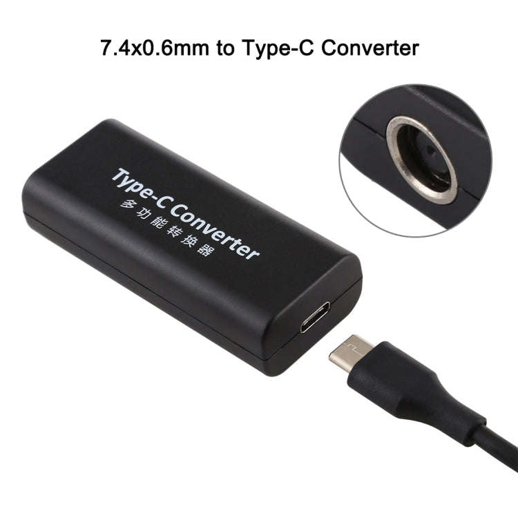 DC 7.4 x 0.6mm Power Jack Female to USB-C / Type-C Female Power Connector Adapter with 15cm USB-C...