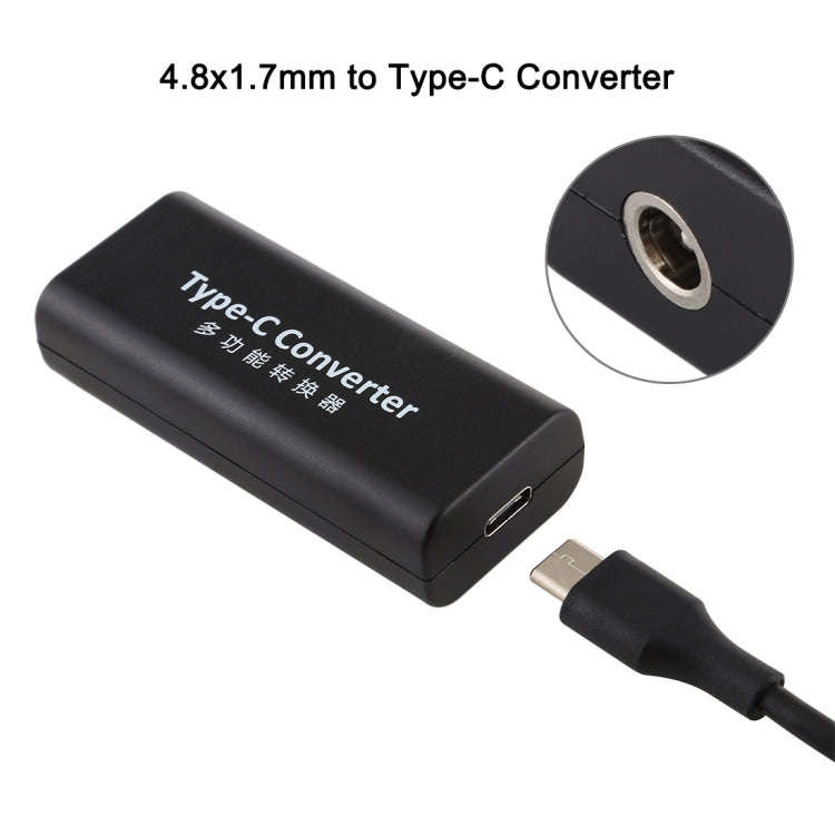 DC 4.8 x 1.7mm Power Jack Female to USB-C / Type-C Female Power Connector Adapter with 15cm USB-C...