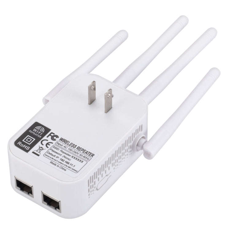 SM-010 Four-antenna 300M Repeater WiFi Wireless Router (US Plug)